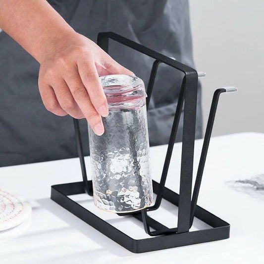 Dark Bronze 6-Hook Metal Kitchen Cup Holder