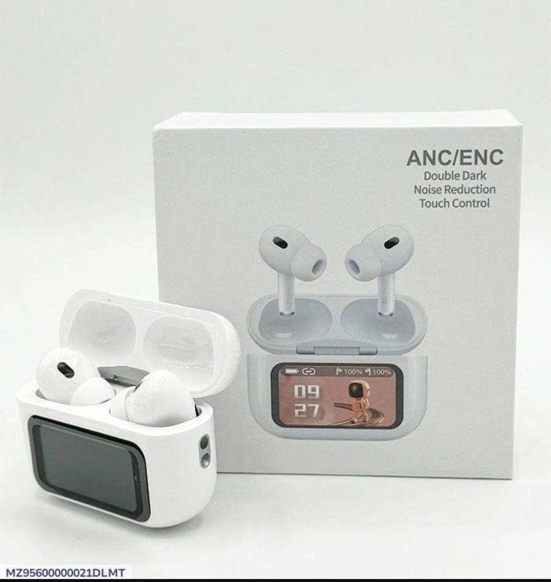 A9 Pro Display Airpods White Bluetooth 5.3 with ANC
