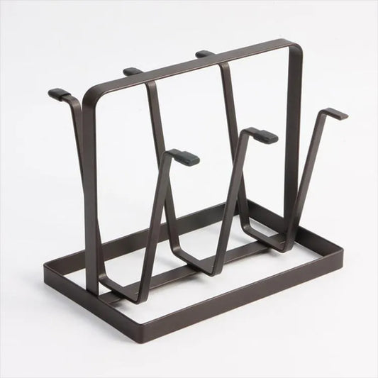Dark Bronze 6-Hook Metal Kitchen Cup Holder