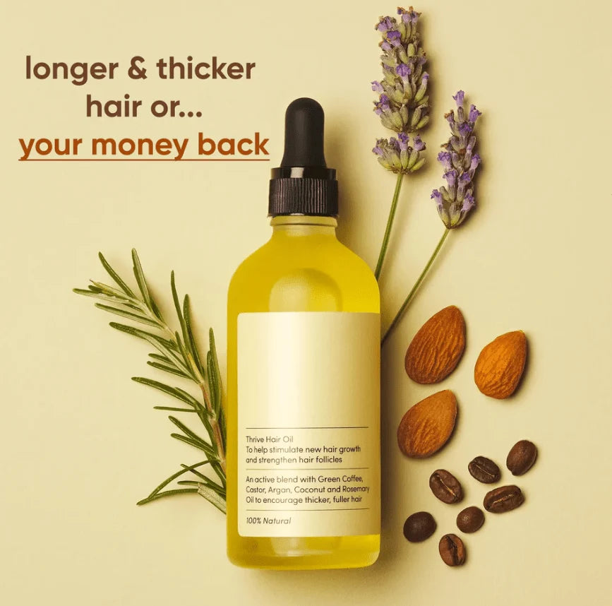 Natural Hair Growth Oil for Regrowth, Thin, Dry, Damaged Hair 1pc 60ml 2fl oz