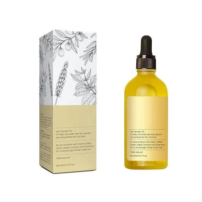 Natural Hair Growth Oil for Regrowth, Thin, Dry, Damaged Hair 1pc 60ml 2fl oz